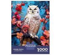 1000 Teenager Pieces Jigsaw Puzzle Snowy Owl Jigsaw for Adults Hands-on Game Improve Memory Birthday Present, Gifts, 52x38cm/1000pcs