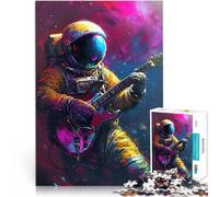 1000 teenager Pieces Jigsaw Puzzle Spaceman With Guitar Deco Spielspielzeug eignet sich ideal als Geschenk für die ganze Familie38x26cm
