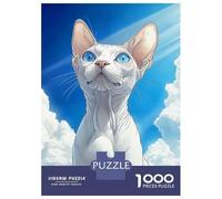 1000 Teenager Pieces Jigsaw Puzzle Sphynx Cat Portrait Jigsaw Puzzle Hands-on Game Difficult Hard Gifts for Friends And Family 52x38cm/1000pcs