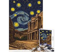1000 Teenager Pieces Jigsaw Puzzle Starry Night Petra Jordan Relaxing Games Enhance Memory Home Decoration Toys Train Your Brain And Hands (38X52CM)