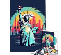 1000 Teenager Pieces Jigsaw Puzzle Statue of Liberty Practical Game Learning Educational Toys Gifts for Women Men But Fun And Humorous (Size 75x50cm)