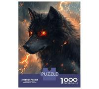 1000 Teenager Pieces Jigsaw Puzzle Stormy Wolf's Fury Jigsaw for Adults Hands-on Game Improve Memory Birthday Present, Gifts, 70x50cm/1000pcs