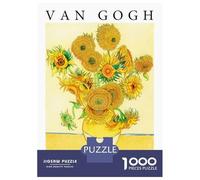 1000 Teenager Pieces Jigsaw Puzzle Sunflowers Van Gogh Jigsaw for Adults Hands-on Game Improve Memory Birthday Present, Gifts, 38x26cm/1000pcs
