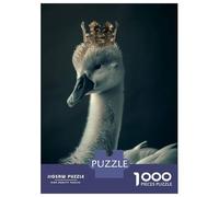 1000 Teenager Pieces Jigsaw Puzzle Swan Cute King Jigsaw for Adults Hands-on Game Improve Memory Birthday Present, Gifts, 70x50cm/1000pcs