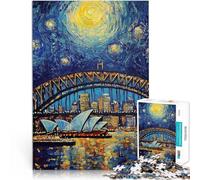 1000 teenager Pieces Jigsaw Puzzle Sydney Opera House Night Sky Spielspielzeug Einzigartige Wohndekoration und Geschenke75x50cm