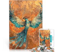 1000 teenager Pieces Jigsaw Puzzle Teal Phoenix in Flight Intellektuelles Spiel Tolles Geschenk für Spiele75x50cm
