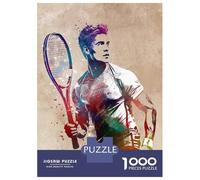 1000 Teenager Pieces Jigsaw Puzzle Tennis Player Sport Art Jigsaw Puzzle Hands-on Game Difficult Hard Gifts for Friends And Family 70x50cm/1000pcs