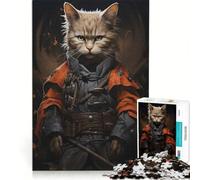 1000 Teenager Pieces Jigsaw Puzzle The Cat The Warrior Anti-Stress Toys Difficult And Challenge Christmas Birthday Gifts 38x52cm