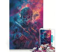 1000 Teenager Pieces Jigsaw Puzzle The Cyber Ghost Soldier Anti-Stress Toys Difficult And Challenge Christmas Birthday Gifts 38x26cm