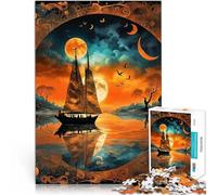 1000 teenager Pieces Jigsaw Puzzle The Lake Family Game Stress Reliever Difficult Challenge Parent-child interaction 50x70cm