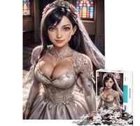 1000 Teenager Pieces Jigsaw Puzzle Tifa Lockhart Wedding Fun at Home Activities, Birthday Present Handson Game Suitable for Ages 14 And Up (38X52cm)