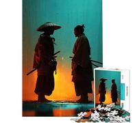 1000 Teenager Pieces Jigsaw Puzzle Two Samurai Warriors Face Off Help The Brain Exercise Analysis And Logic Educational Games for Ages 14 And over (50x75cm)