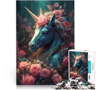 1000 teenager Pieces Jigsaw Puzzle Unicorn Enchanted isle Educational Game Challenge Toy Suitable for couples 50x70cm