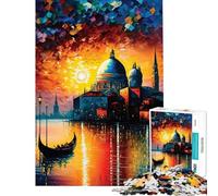 1000 Teenager Pieces Jigsaw Puzzle Venice in Colors Challenging To Complete Learning Educational Relax Games for And 14 Years And over (50x75cm)