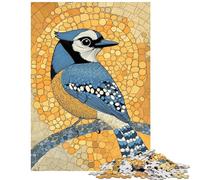 1000 Teenager Pieces Jigsaw Puzzle Vibrant Blue Jay Art Fun Games Difficult Challenge DIY Toys Unique Gifts for Birthday And Christmas Size 38x52cm