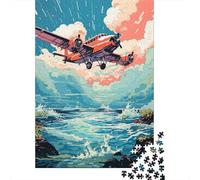 1000 Teenager Pieces Jigsaw Puzzle Vintage Airplane Adventure-2 Puzzle for Adults Family Games Difficult Hard Birthday Present, Gifts, 52x38cm/1000pcs
