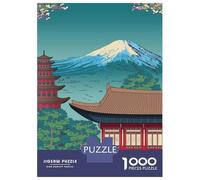 1000 Teenager Pieces Jigsaw Puzzle Vintage Japanese Village Jigsaw Puzzle Hands-on Game Difficult Hard Gifts for Friends And Family 52x38cm/1000pcs
