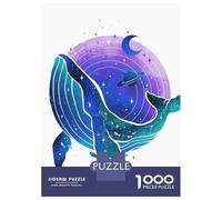 1000 Teenager Pieces Jigsaw Puzzle Whale Galaxy Watercolor Jigsaws for Adults Hands-on Game Difficult Hard Great Gift for Gaming 70x50cm/1000pcs