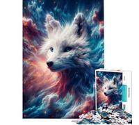 1000 Teenager Pieces Jigsaw Puzzle White Celestial Sky Fox Help The Brain Exercise Analysis And Logic Educational Games for Ages 14 And over (38x52cm)