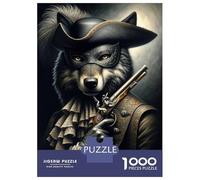 1000 Teenager Pieces Jigsaw Puzzle Wolf As An Outlaw Jigsaws for Adults Toy Wall Decor Precision Cutting Educational Challenge 70x50cm/1000pcs