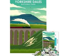 1000 Teenager Pieces Jigsaw Puzzle Yorkshire Dales Park Art Practical Game Learning Educational Toys Gifts for Women Men But Fun And Humorous (Size 38x52cm)