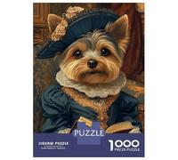 1000 Teenager Pieces Jigsaw Puzzle Yorkshire Terrier in Royal Attire Yorkshire Terrier Renaissance Jigsaw for Adults Hands-on Game Improve Memory Birthday Present, Gifts, 38x26cm/1000pcs