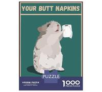 1000 Teenager Pieces Jigsaw Puzzle Your Butt Napkins My King Jigsaw Puzzle Hands-on Game Difficult Hard Gifts for Friends And Family 52x38cm/1000pcs
