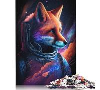 1000 Teile Astronaut Art Fox für Erwachsene, schwieriges Puzzle aus Papier für Erwachsene, Weihnachtsgeschenke, 1000 Teile (75 x 50 cm)