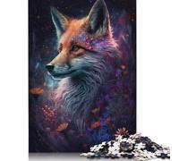 1000 Teile Fuchs und Blumen für Erwachsene, schwierige Puzzles für Erwachsene, Familienspaß, Puzzles 1000 Teile (75 x 50 cm)