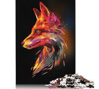 1000-teiliges abstraktes Fuchs-Puzzle für Erwachsene und Teenager, Papierpuzzles für Familienspaß und Spieleabende, 1000 Teile (75 x 50 cm)