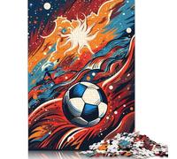 1000-teiliges buntes Fußball-Puzzle für Erwachsene, Halloween-Geschenk, Papierpuzzle für Erwachsene und Teenager, Lernpuzzle, 1000 Teile (75 x 50 cm)