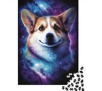 1000-teiliges Galaxy Art Corgi-Puzzle für Erwachsene, Papierpuzzles für Erwachsene, Teenager, Mann, Frau, Geschenk, 1000 Stück (38 x 26 cm)