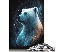 1000-teiliges Galaxy-Eisbär-Puzzle für Erwachsene, Halloween-Geschenk-Puzzle, Puzzle für Erwachsene, einzigartige Heimdekoration und Geschenke, 1000 Teile (75 x 50 cm)