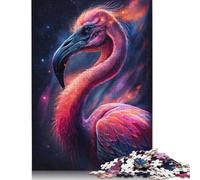 1000-teiliges Galaxy Space Flamingo-Puzzle für Erwachsene, Halloween-Geschenk-Puzzle für Erwachsene und Jugendliche ab 12 Jahren, 1000 Teile (75 x 50 cm) <
