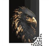 1000-teiliges Goldadler-Puzzle für Erwachsene, Holzpuzzle, bestes Geschenk für Freunde und Familie, 1000 Teile (75 x 50 cm)
