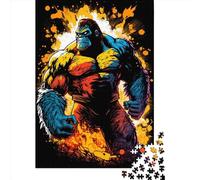 1000-teiliges Gorilla-Puzzle aus Holz, Lernspiel für Erwachsene, 1000 Teile (75 x 50 cm)
