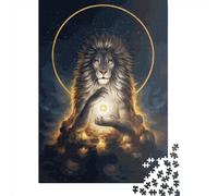 1000-teiliges Löwen-Seelenwächter-Puzzle für Erwachsene, Holzpuzzle, bestes Geschenk für Freunde und Familie, 1000 Teile (75 x 50 cm)