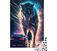 1000-teiliges Mutant Wolf1 Puzzle für Erwachsene & Holzpuzzle, Lernpuzzle, Familienspiel, 1000 Teile (75 x 50 cm)