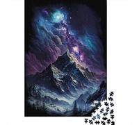 1000-teiliges Papierpuzzle „Galaxie und verschneite Berge“, Papierpuzzle für Erwachsene und Jugendliche ab 12 Jahren, Weihnachtsgeschenke, 1000 Teile (38 x 26 cm)