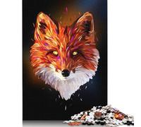 1000-teiliges Puzzle „Der Fuchs“ für Erwachsene, Halloween-Geschenk, Papierpuzzle für Erwachsene, für Familienspaß und Spieleabend, 1000 Teile (75 x 50 cm)
