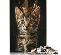 1000-teiliges Puzzle „Der kleine Katzenkönig“ für Erwachsene und Teenager, Weihnachtsgeschenke, 1000 Teile (38 x 26 cm)