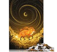 1000-teiliges Puzzle „Fuchs in verträumter Nachtlandschaft“ für Erwachsene, Halloween-Geschenk, Puzzle, Lernspiel, Herausforderungsspielzeug, 1000 Stück (75 x 50 cm)