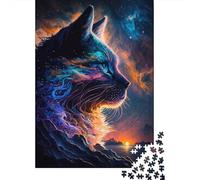 1000-teiliges Puzzle für Erwachsene, Weltraum, Mond, Katze, Papierpuzzle für Erwachsene, Lernspiel, Herausforderungsspielzeug, 1000 Stück (38 x 26 cm)