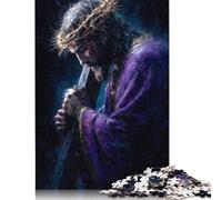 1000-teiliges Puzzle „Jesus trägt das Kreuz“ für Erwachsene, Papierpuzzle, Lernspiel für erwachsene Teenager, 1000 Teile (38 x 26 cm)