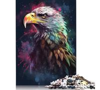 1000-teiliges Puzzle mit Adler-Malerei für Erwachsene, Halloween-Geschenk-Puzzles für Erwachsene, Puzzles, einzigartige Heimdekoration und Geschenke, 1000 Stück (75 x 50 cm)