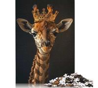 1000-teiliges Puzzle mit dem kleinen Giraffenkönig für Erwachsene, Halloween-Geschenk-Puzzles, Lernspielzeug, 1000 Stück (75 x 50 cm)