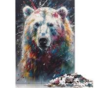1000-teiliges Puzzle mit Eisbär-Malerei für Erwachsene, Halloween-Geschenk-Puzzle für Erwachsene und Jugendliche ab 12 Jahren, 1000 Teile (75 x 50 cm) <