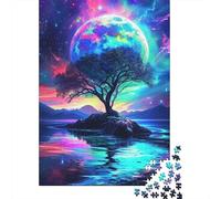 1000-teiliges Puzzle mit erstaunlicher Neon-Fantasie-Natur für Erwachsene, Halloween-Geschenk, Papierpuzzle, Puzzle für Erwachsene, 1000 Teile (38 x 26 cm)