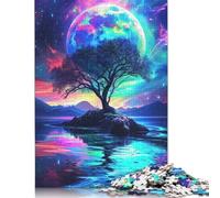 1000-teiliges Puzzle mit erstaunlicher Neon-Fantasie-Natur für Erwachsene, Halloween-Geschenk-Puzzles, Lernspielzeug, 1000 Stück (75 x 50 cm)