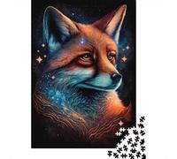 1000-teiliges Puzzle mit Fuchs-Galaxie-Motiv für Erwachsene, Puzzle für Erwachsene, Halloween-Geschenk, ab 14 Jahren, 1000 Teile (38 x 26 cm)